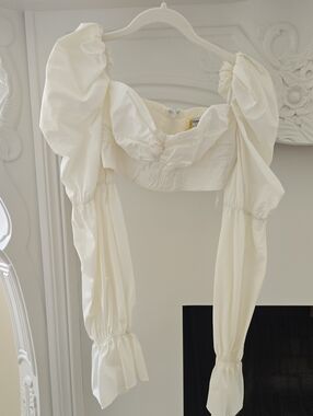 House of CB Cream-White Branded Top